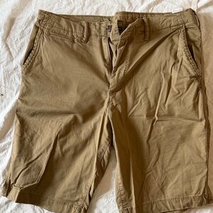 American Eagle tan flat front shorts. 34 inch waist.